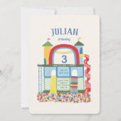 Binnenspeelplaats Kinderen Birthday Kaart (Voorkant)