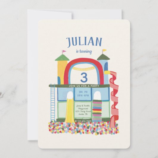 Binnenspeelplaats Kinderen Birthday Kaart (Voorkant)