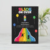 Binnenspeeltuin Glijbaan Kinderen Verjaardagsfeest Kaart (Staand voorkant)