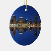 binnenstad Baltimore Maryland Dusk Skyline Reflect Keramisch Ornament (Rechts)