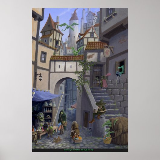 binnenstad in goblin poster (Voorkant)