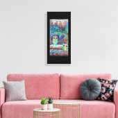 binnenstad uilen canvas afdruk (Insitu (Woonkamer))