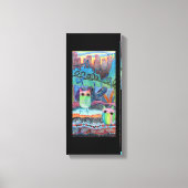 binnenstad uilen canvas afdruk (Voorkant)