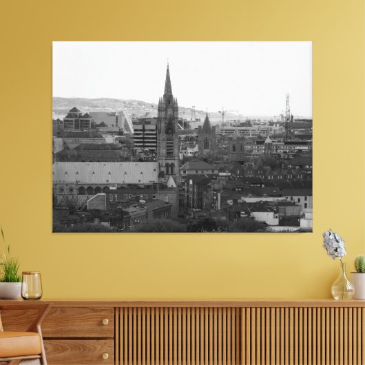 Binnenstad van Dublin Canvas Afdruk (Insitu (Woonkamer))