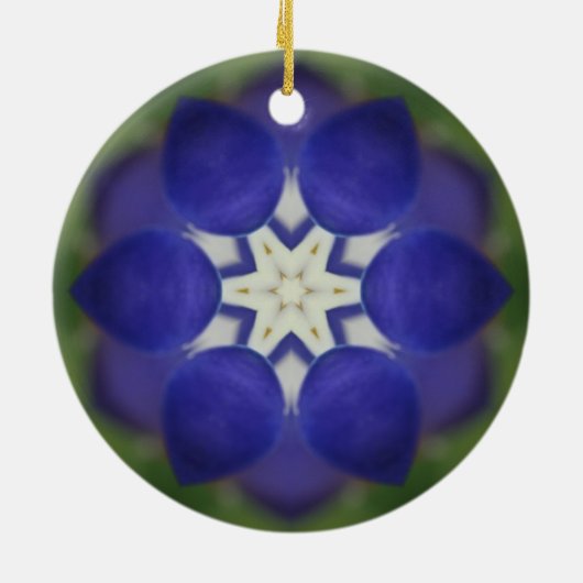 Binnenste blauwbonnetventilator keramisch ornament (Achterkant)