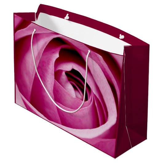 Binnenste bloemblaadjes van Roos Bud Groot Cadeauzakje (Achterkant Gekanteld)