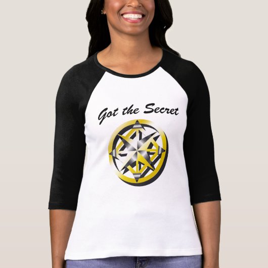 Binnenste Compass Black en White baseball shirt (Voorkant)