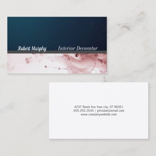 Binnenste decorator | Abstracte achtergrond Visitekaartje (Voorkant / Achterkant)