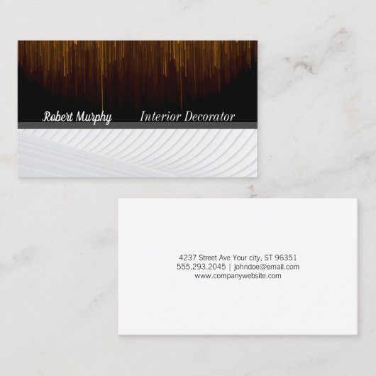 Binnenste decorator | Abstracte achtergrond Visitekaartje (Voorkant / Achterkant)