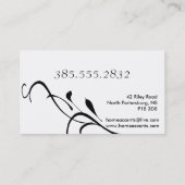 Binnenste decorcerende zwarte en witte Visitekaart Visitekaartje (Achterkant)