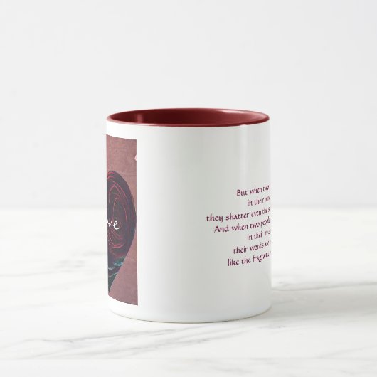 Binnenste hartslag met poëzie mok (Midden)