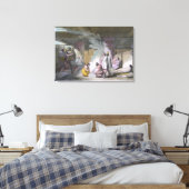 Binnenste kajuit van de Nootka-stam, van Le Costum Canvas Afdruk (Insitu (Slaapkamer))