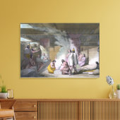 Binnenste kajuit van de Nootka-stam, van Le Costum Canvas Afdruk (Insitu (Woonkamer))