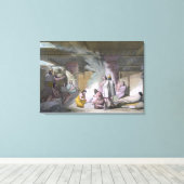 Binnenste kajuit van de Nootka-stam, van Le Costum Canvas Afdruk (Insitu (Houten vloer))