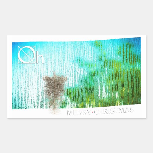 binnenste kerst rechthoekige sticker (Voorkant)