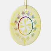 Binnenste Kerstmis 2019 Cirkel van sterren Keramisch Ornament (Rechts)