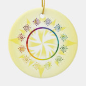 Binnenste Kerstmis 2019 Cirkel van sterren Keramisch Ornament (Voorkant)