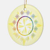 Binnenste Kerstmis 2019 Cirkel van sterren Keramisch Ornament (Links)