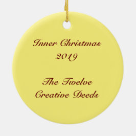 Binnenste Kerstmis 2019 Cirkel van sterren Keramisch Ornament