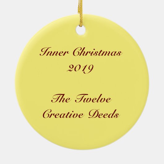 Binnenste Kerstmis 2019 Cirkel van sterren Keramisch Ornament (Achterkant)