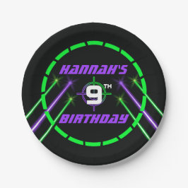 Binnenste Laser Label Beams Birthday Papieren Bordje