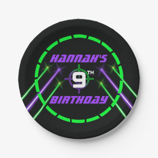 Binnenste Laser Label Beams Birthday Papieren Bordje