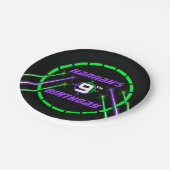 Binnenste Laser Label Beams Birthday Papieren Bordje (Gekanteld)