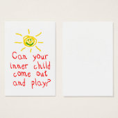 Binnenste mini-Kaarten voor kinderen (grootte Visi Visitekaartje (Voorkant /achterkant)