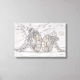 Binnenste onderliggend canvas afdruk
