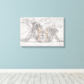 Binnenste onderliggend canvas afdruk (Insitu (Houten vloer))