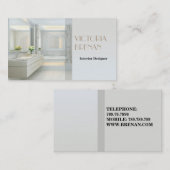 Binnenste ontwerper Meubilair Lichte badkamer Visitekaartje (Voorkant / Achterkant)