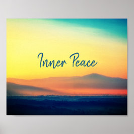 Binnenste, prachtige gebergte poster