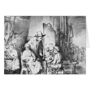 Binnenste studio met schilderschilderij