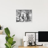 Binnenste studio met schilderschilderij poster (Thuiskantoor)