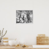 Binnenste studio met schilderschilderij poster (Keuken)