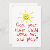 Binnenste Uitnodiging voor kinderen (Voorkant / Achterkant)