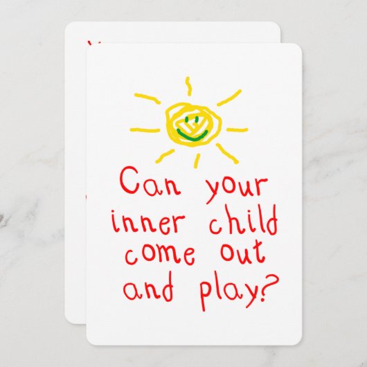 Binnenste Uitnodiging voor kinderen (Voorkant / Achterkant)