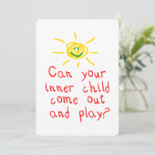 Binnenste Uitnodiging voor kinderen (Staand voorkant)