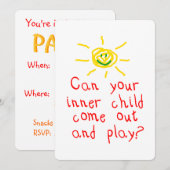 Binnenste Uitnodiging voor kinderen (Voorkant / Achterkant)