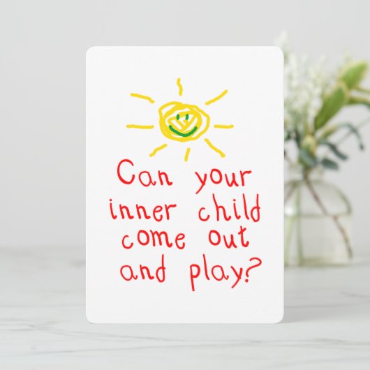 Binnenste Uitnodiging voor kinderen (Staand voorkant)