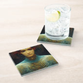 Binnenste Uitzicht Fantasy Sci-Fi Glazen Onderzetter (Schuin)