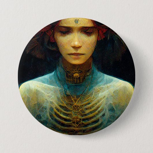 Binnenste Uitzicht Fantasy Sci-Fi Ronde Button 7,6 Cm (Voorkant)