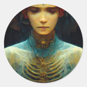 Binnenste Uitzicht Fantasy Sci-Fi Ronde Sticker