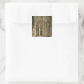 Binnenste uitzicht van de ambulant (foto) vierkante sticker (Tas)