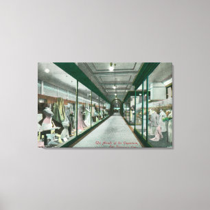 Binnenste Uitzicht van de Arcade van het emporium Canvas Afdruk