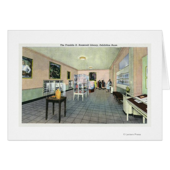 Binnenste Uitzicht van de Bibliotheek FDR, Exhibit (Voorkant Horizontaal)