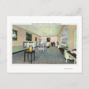 Binnenste Uitzicht van de Bibliotheek FDR, Exhibit Briefkaart