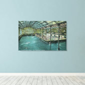 Binnenste Uitzicht van de binnenbadkuipen Canvas Afdruk (Insitu (Houten vloer))