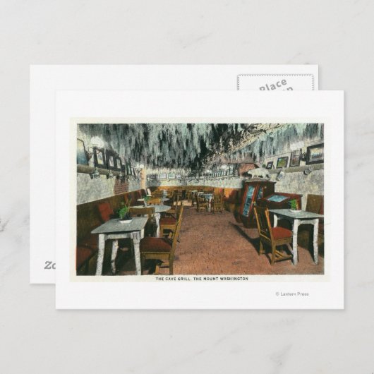 Binnenste Uitzicht van de Cave Grill Briefkaart (Voorkant / Achterkant)