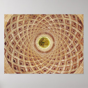 Binnenste uitzicht van de Cupola in de kapel Poster